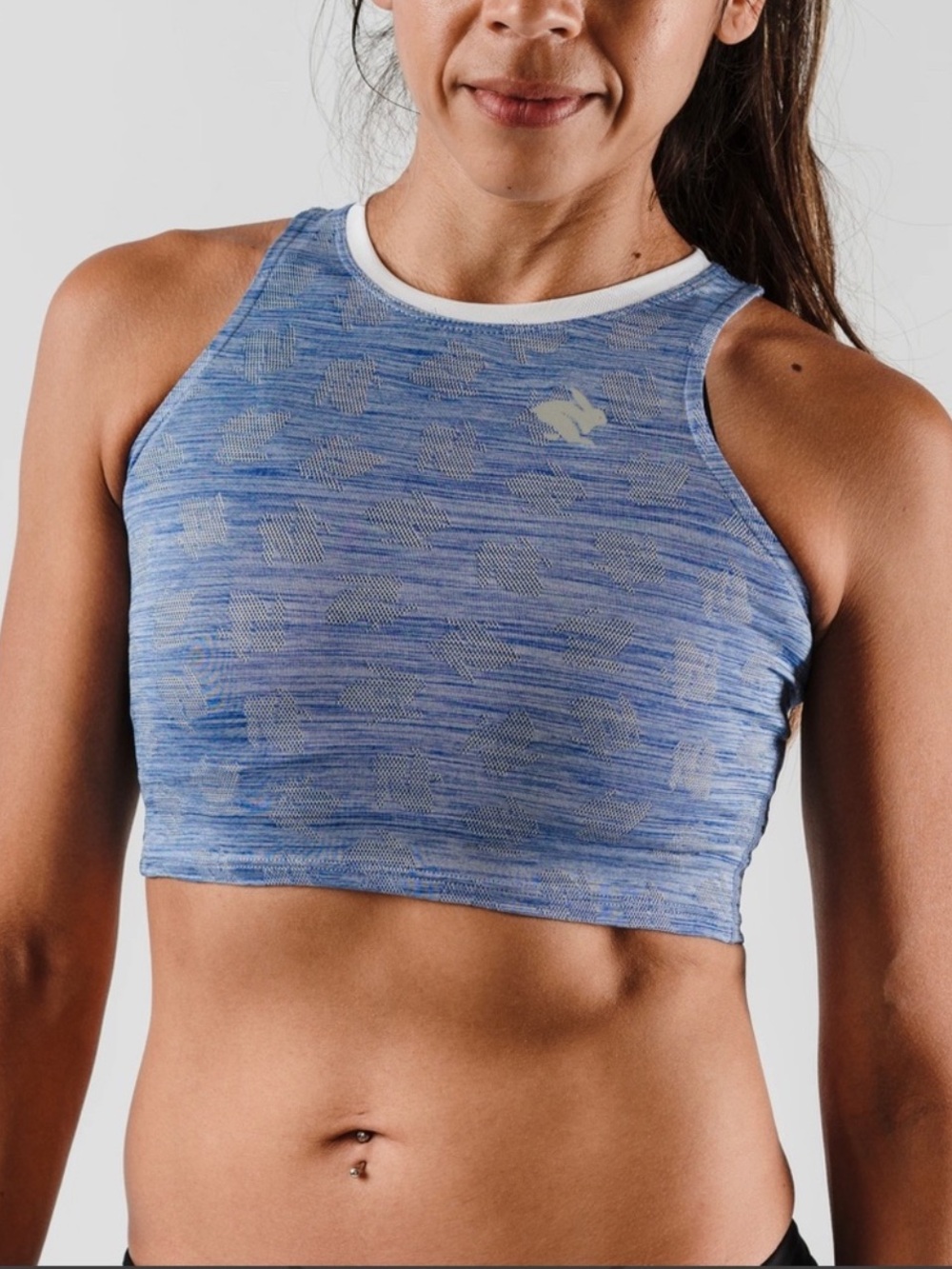 NWOT Rabbit Crop Hop Crop Tank Top in Lapis Blue Size Small